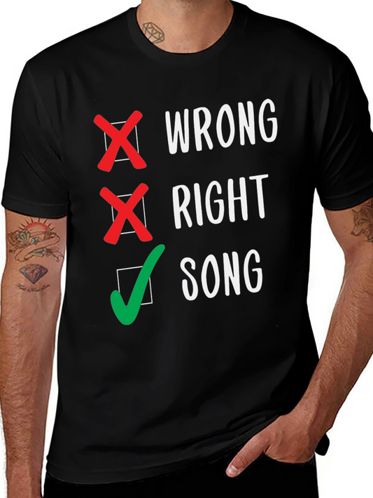 Wrong Right Song Checkmark T-Shirt