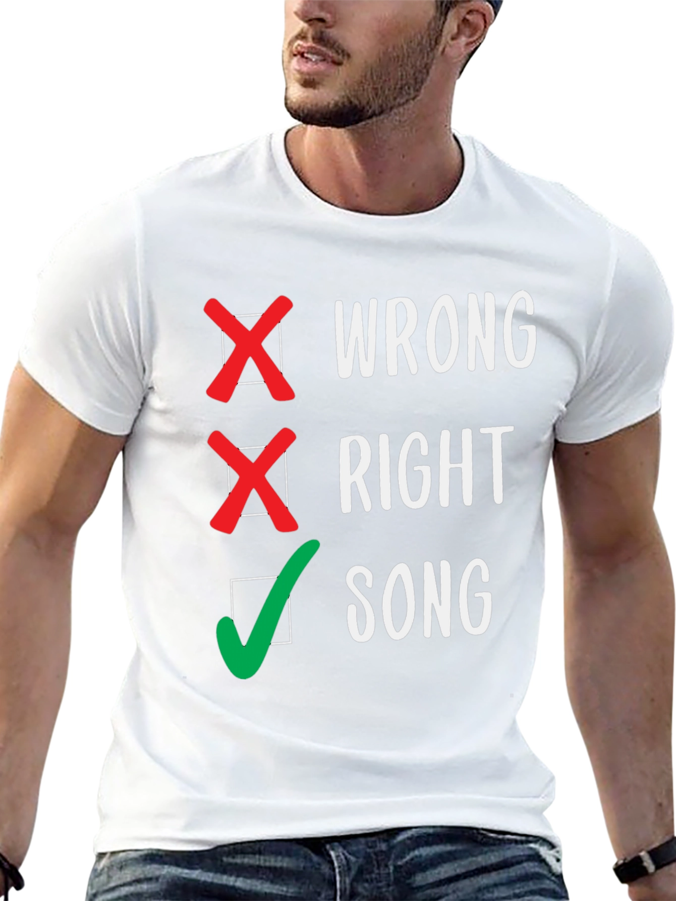 Wrong Right Song Checkmark T-Shirt