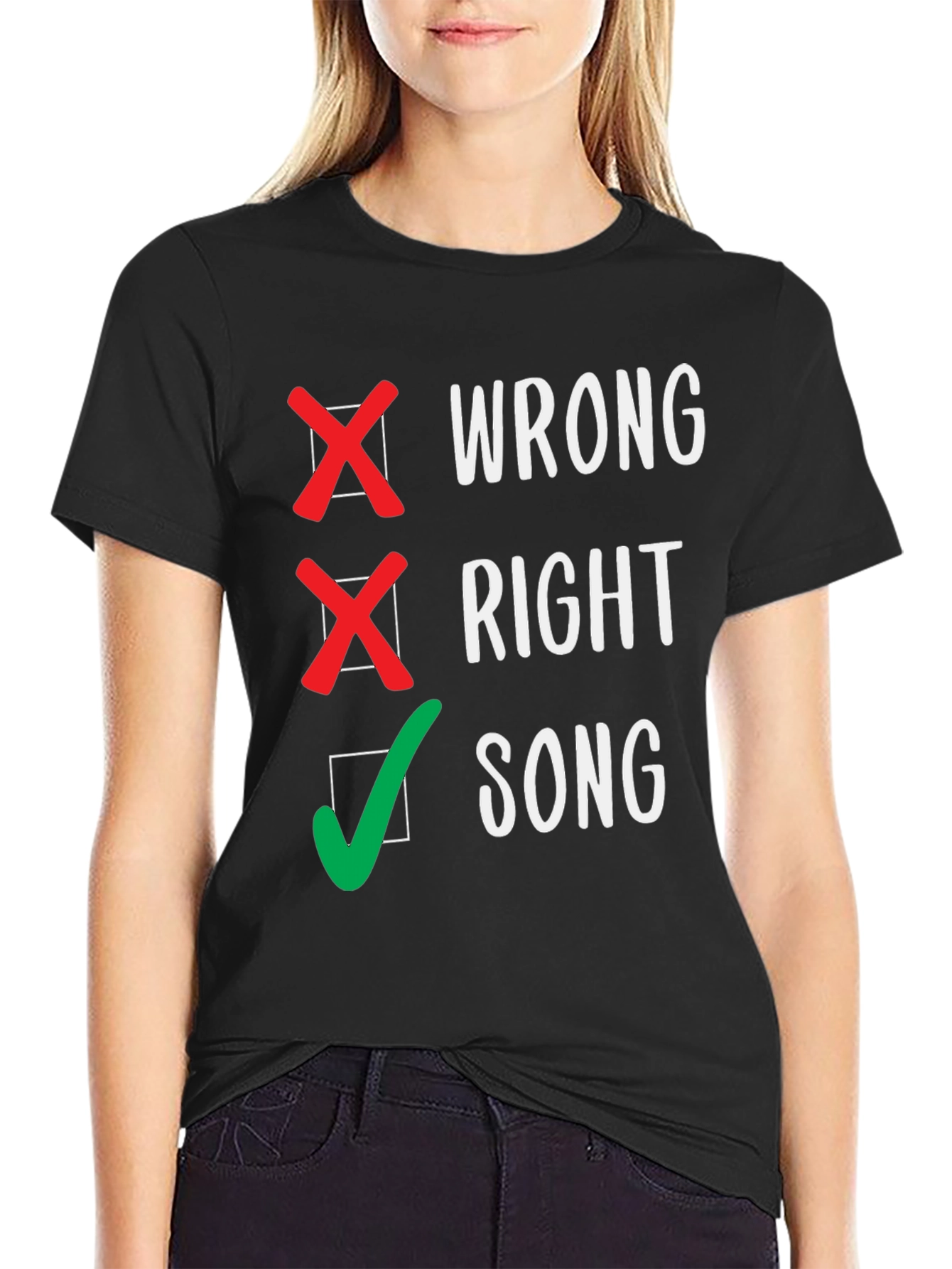 Wrong Right Song Checkmark T-Shirt