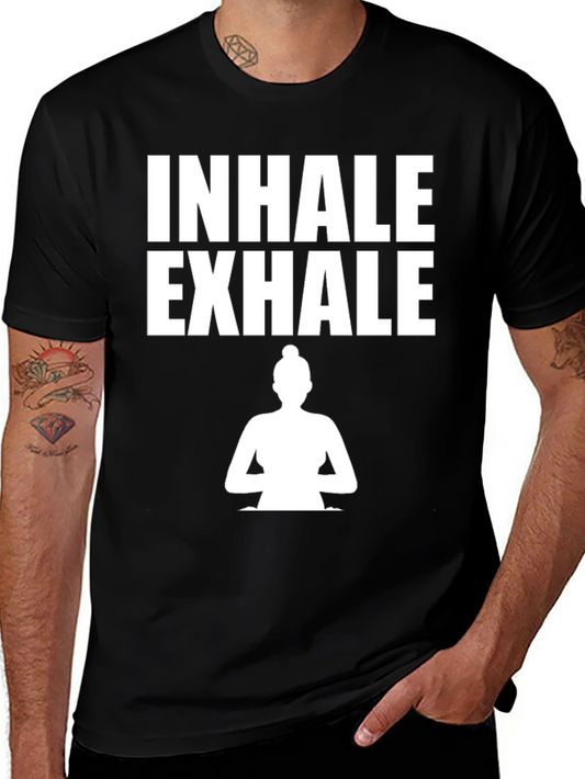 Inhale Exhale Yoga Meditation Graphic T-Shirt