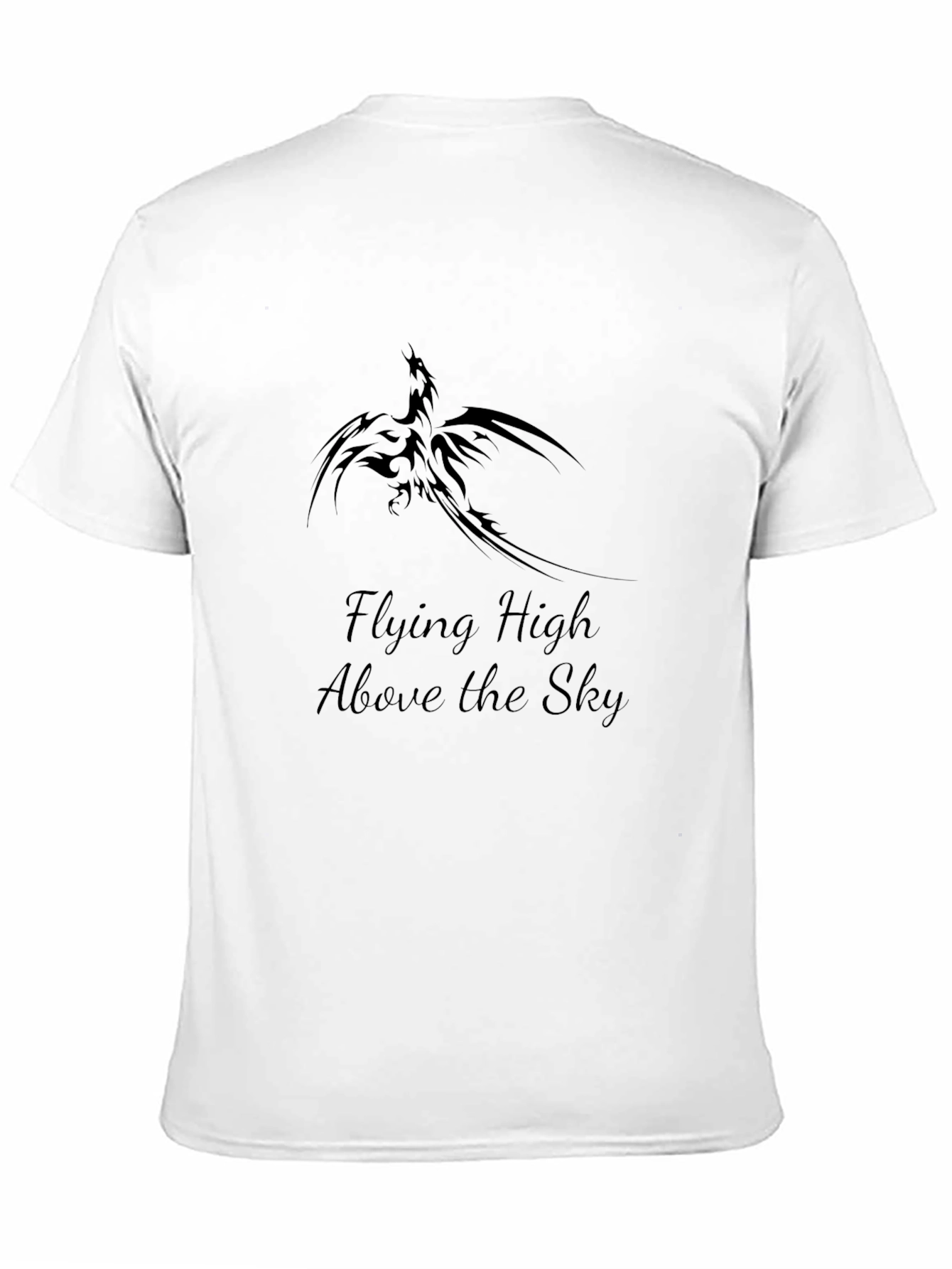 Black T-Shirt with Phoenix Graphic & Text