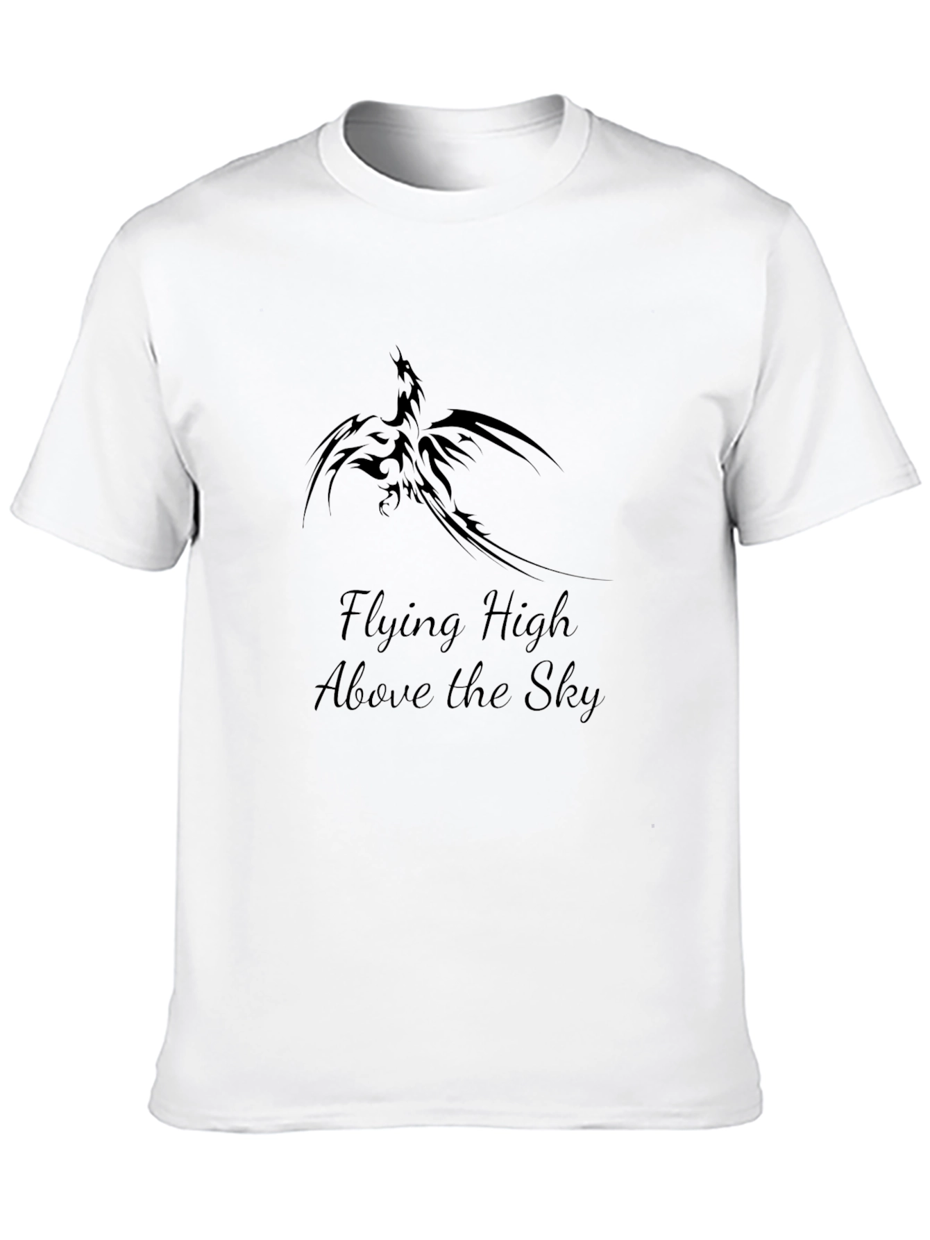 Black T-Shirt with Phoenix Graphic & Text