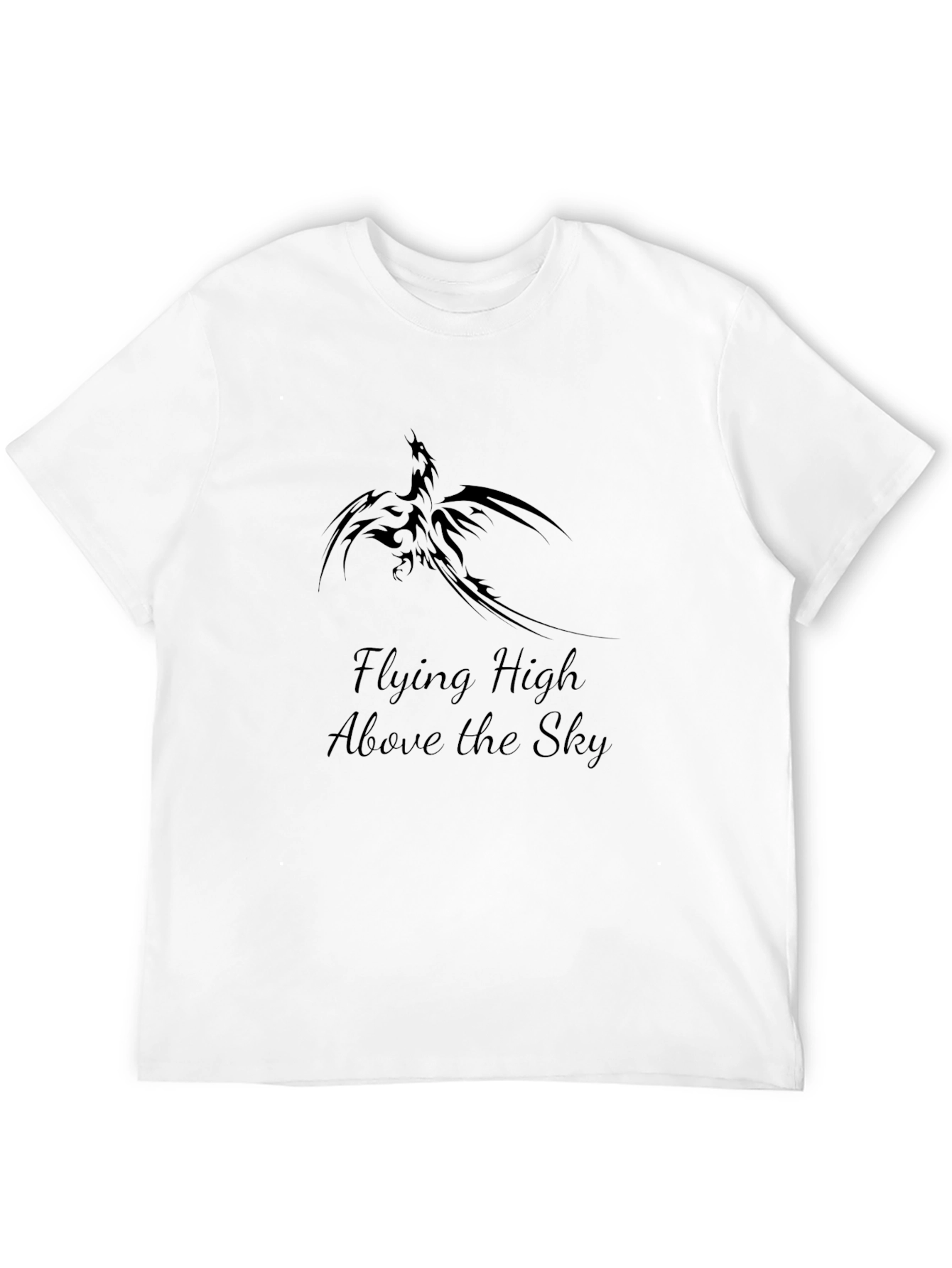 Black T-Shirt with Phoenix Graphic & Text