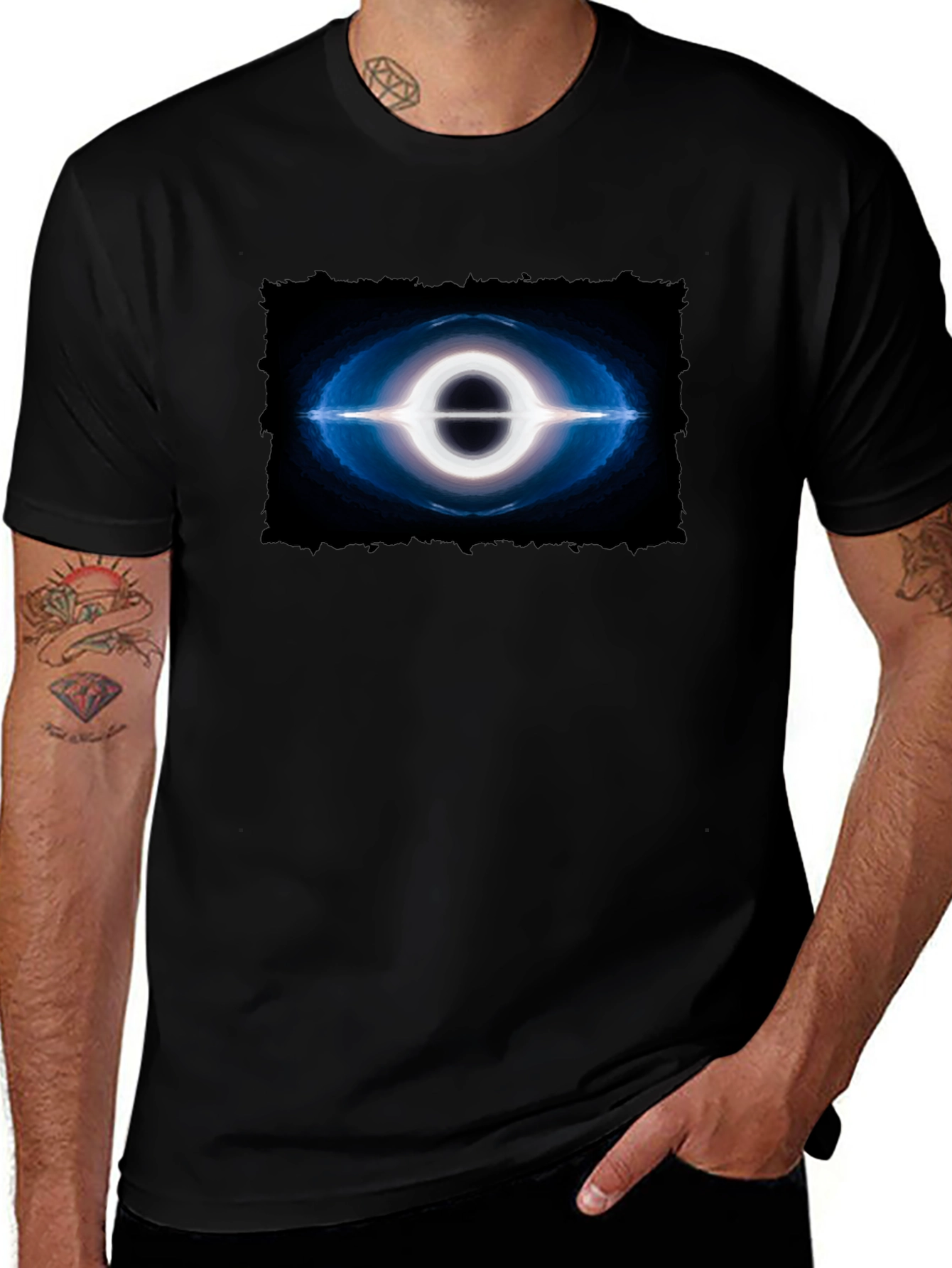 Black Hole Graphic Tee - Premium Cotton Comfort