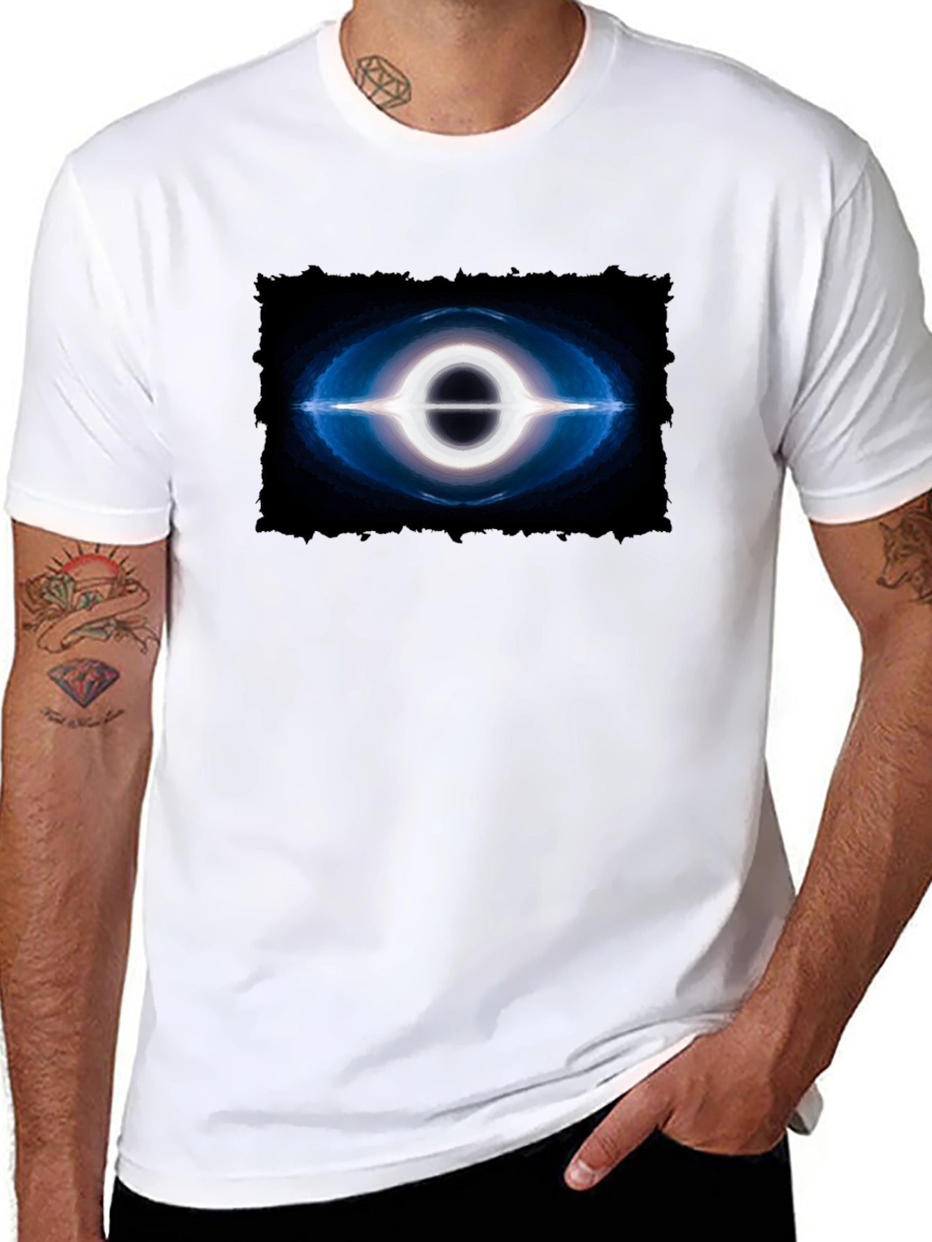 Black Hole Graphic Tee - Premium Cotton Comfort