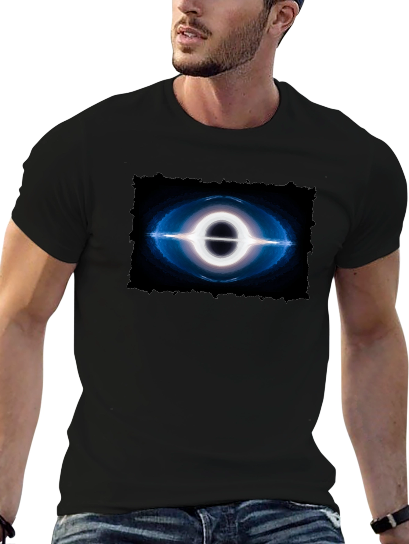 Black Hole Graphic Tee - Premium Cotton Comfort