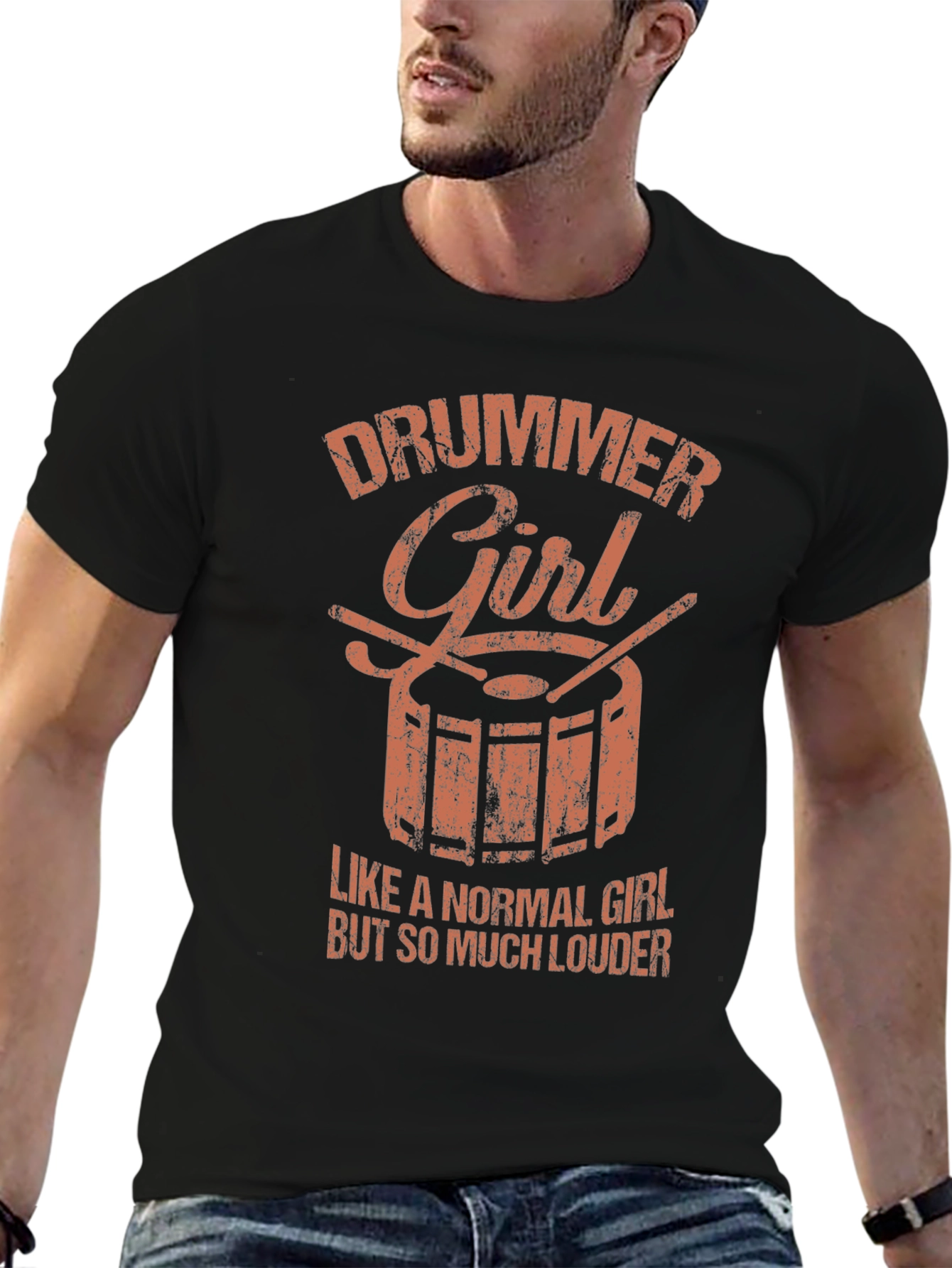 Drummer Girl Graphic Tee - Rock Concert Ready