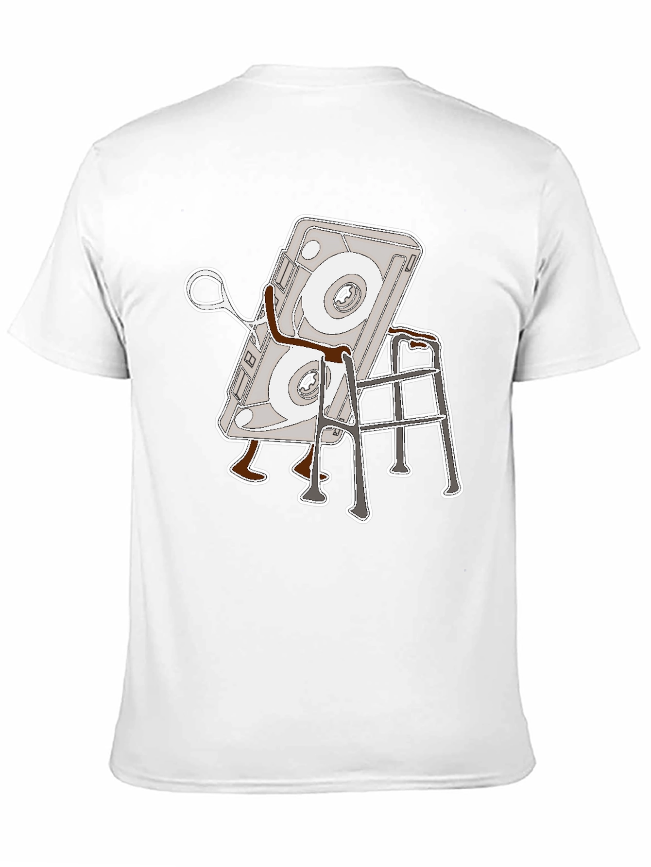 Cassette Tape Walker Black T-Shirt