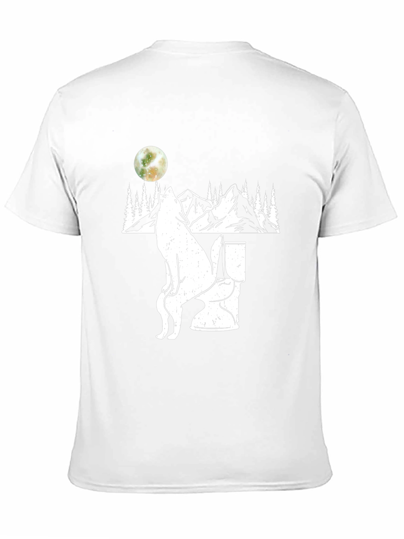 Wolf on Toilet T-Shirt - Funny Graphic Tee
