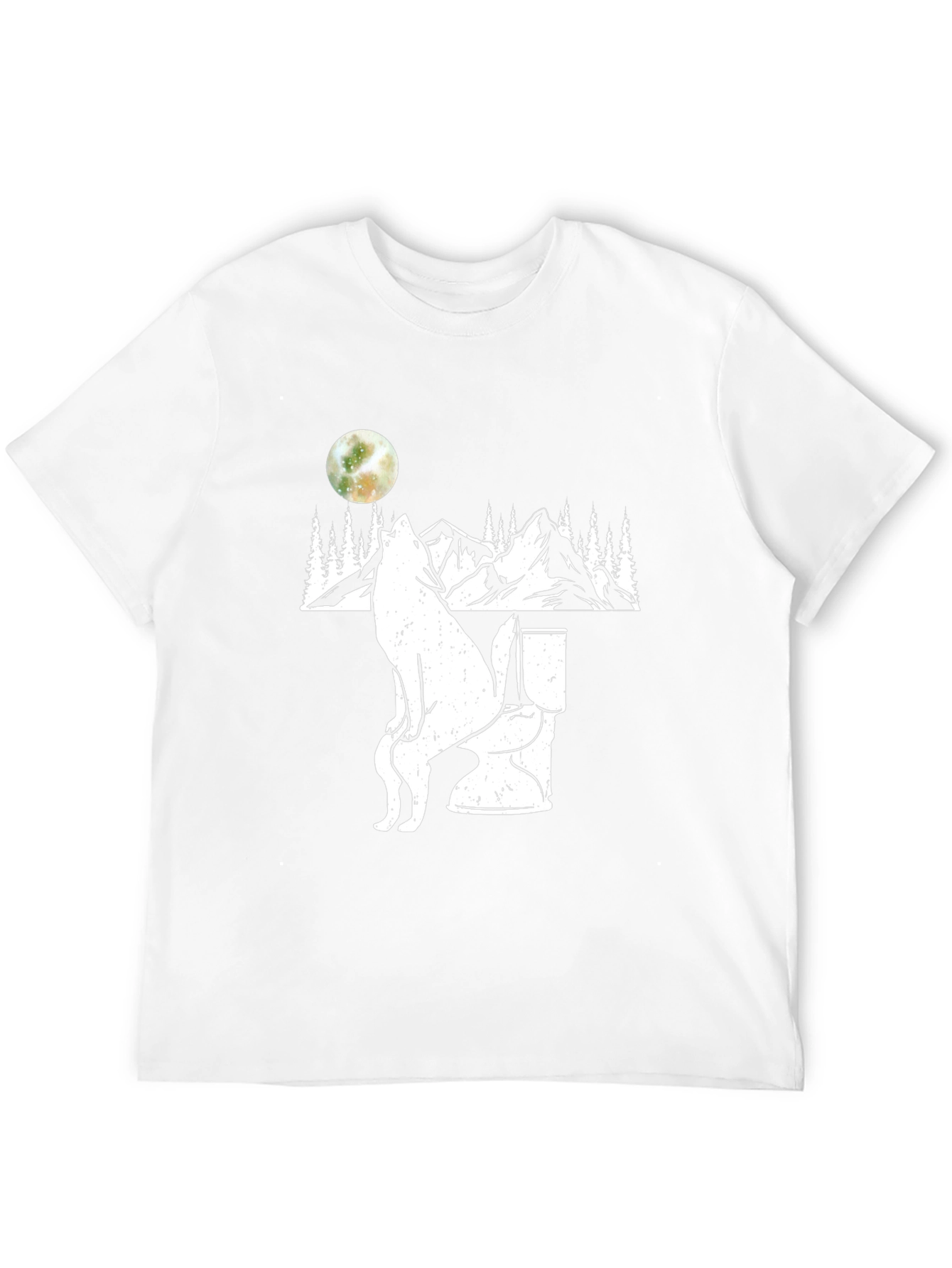 Wolf on Toilet T-Shirt - Funny Graphic Tee