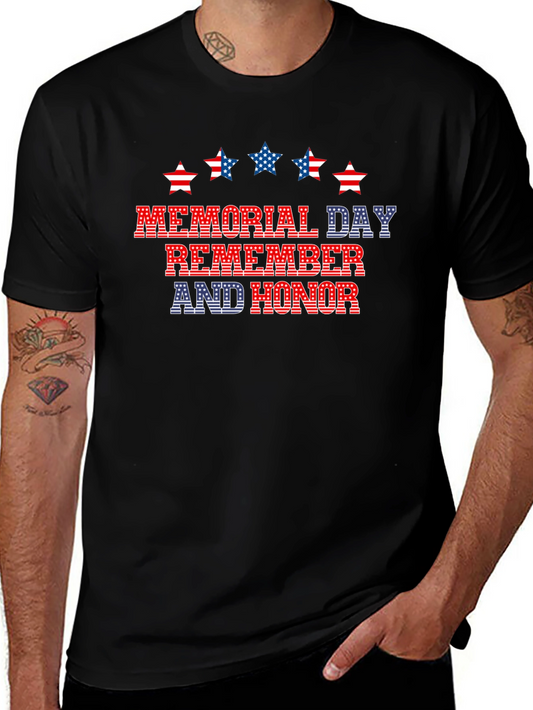 Memorial Day Remember and Honor Patriotic T-Shirt