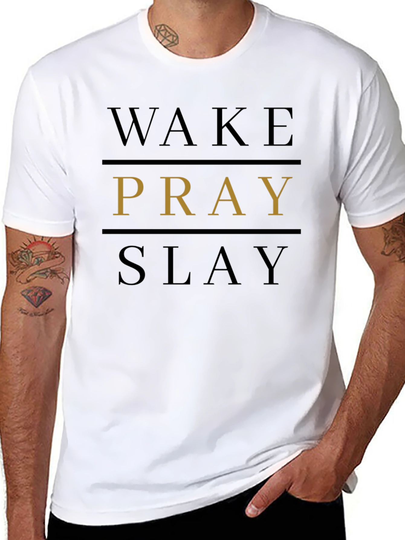 Wake Pray Slay T-Shirt - Bold Graphic Tee