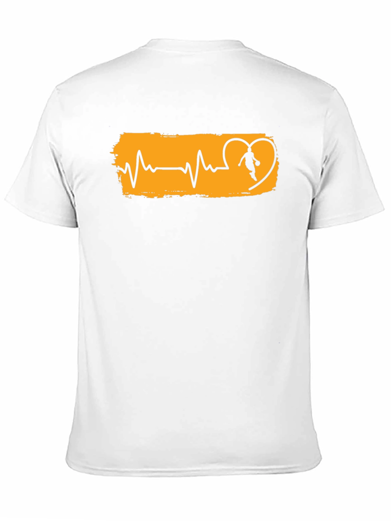 Basketball Heartbeat Graphic T-Shirt - Black