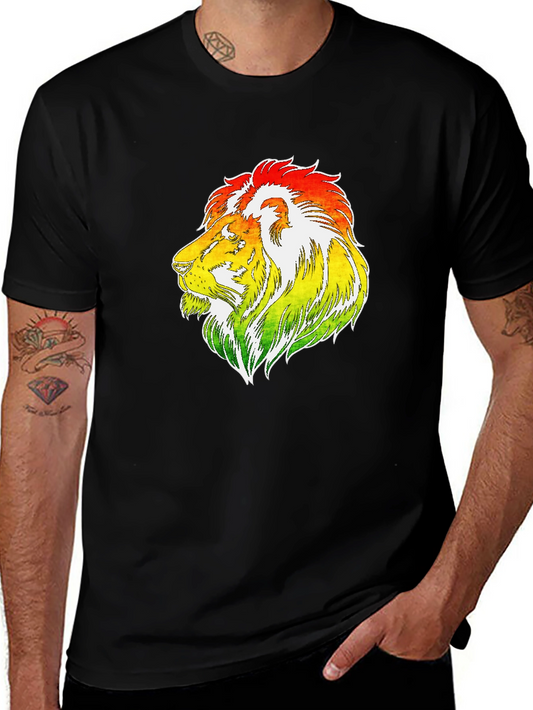Rasta Lion Graphic T-Shirt - Reggae Style