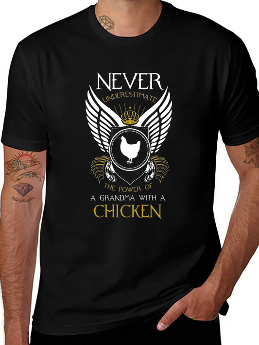 Never Underestimate A Grandma With A Chicken T-Shirt