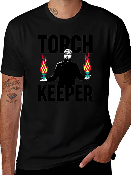 Torch Keeper Graphic Tee - Stylish Black T-Shirt