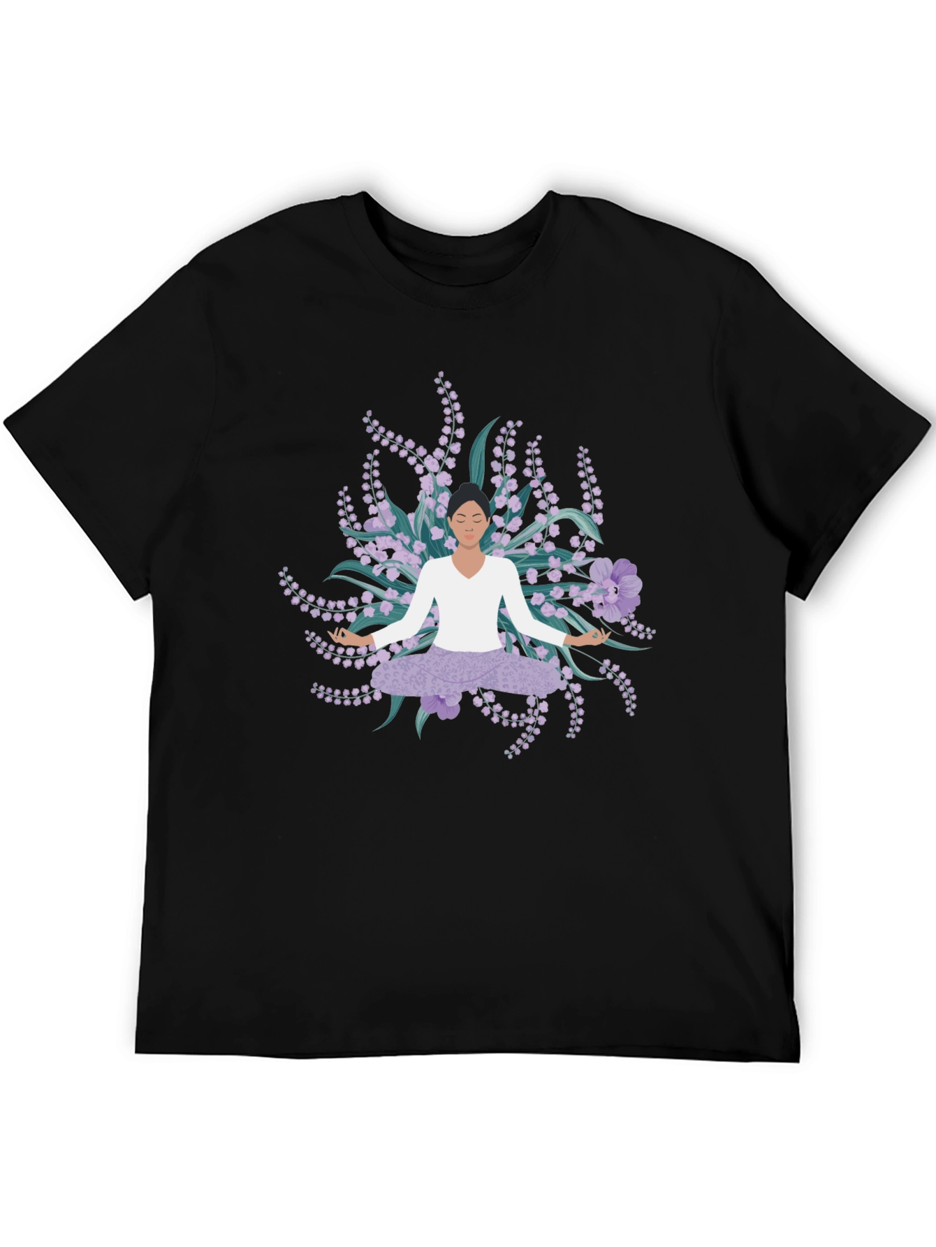 Yoga & Flowers Graphic Tee - Relaxed Fit