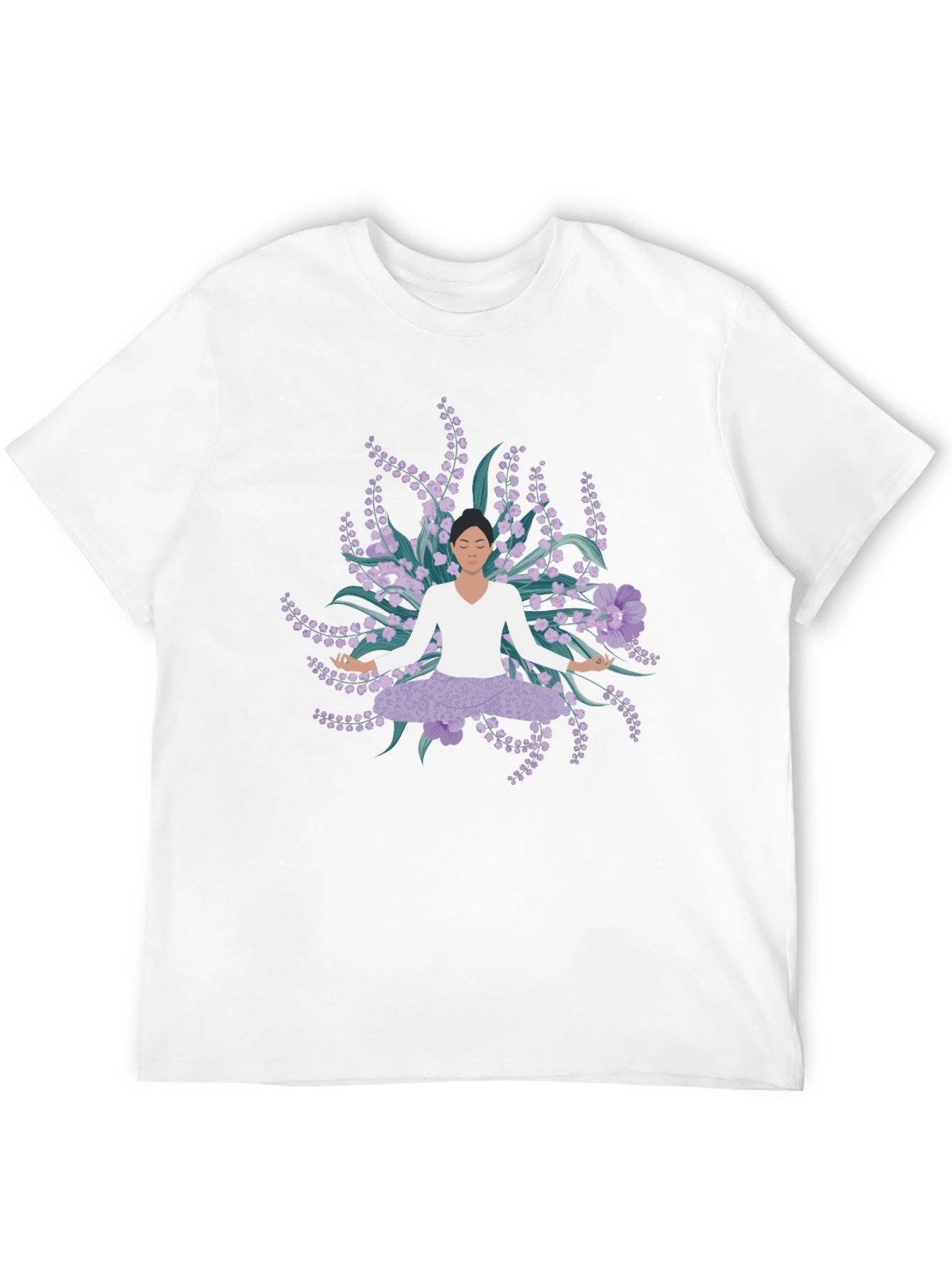 Yoga & Flowers Graphic Tee - Relaxed Fit