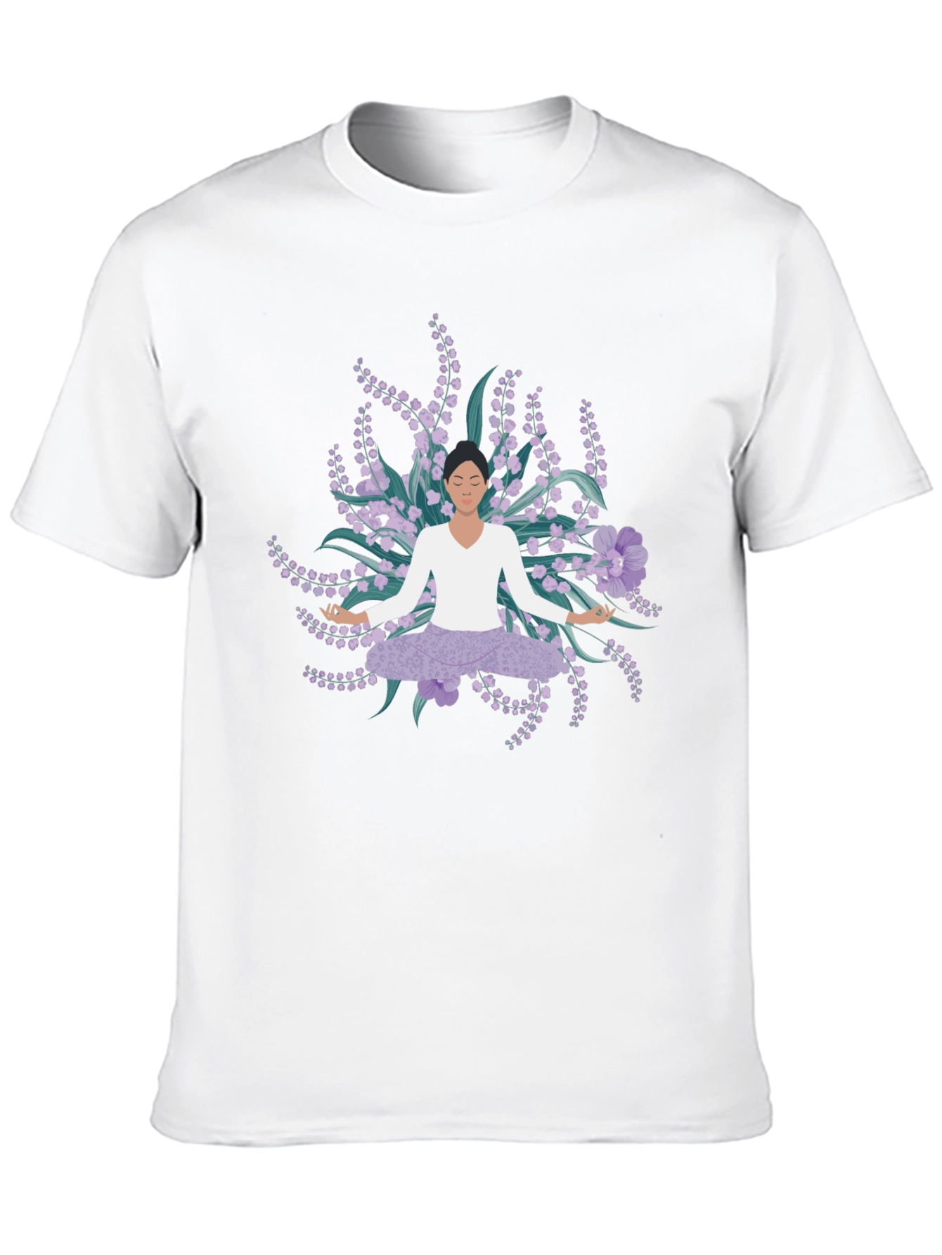 Yoga & Flowers Graphic Tee - Relaxed Fit