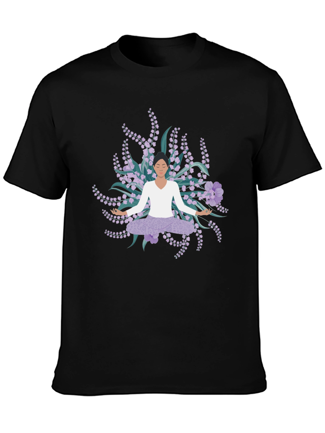 Yoga & Flowers Graphic Tee - Relaxed Fit