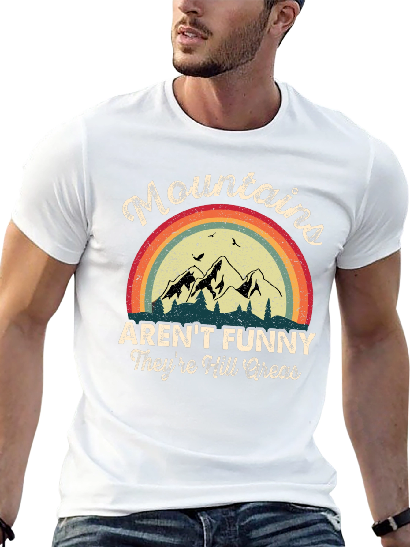 Funny Mountains Graphic T-Shirt