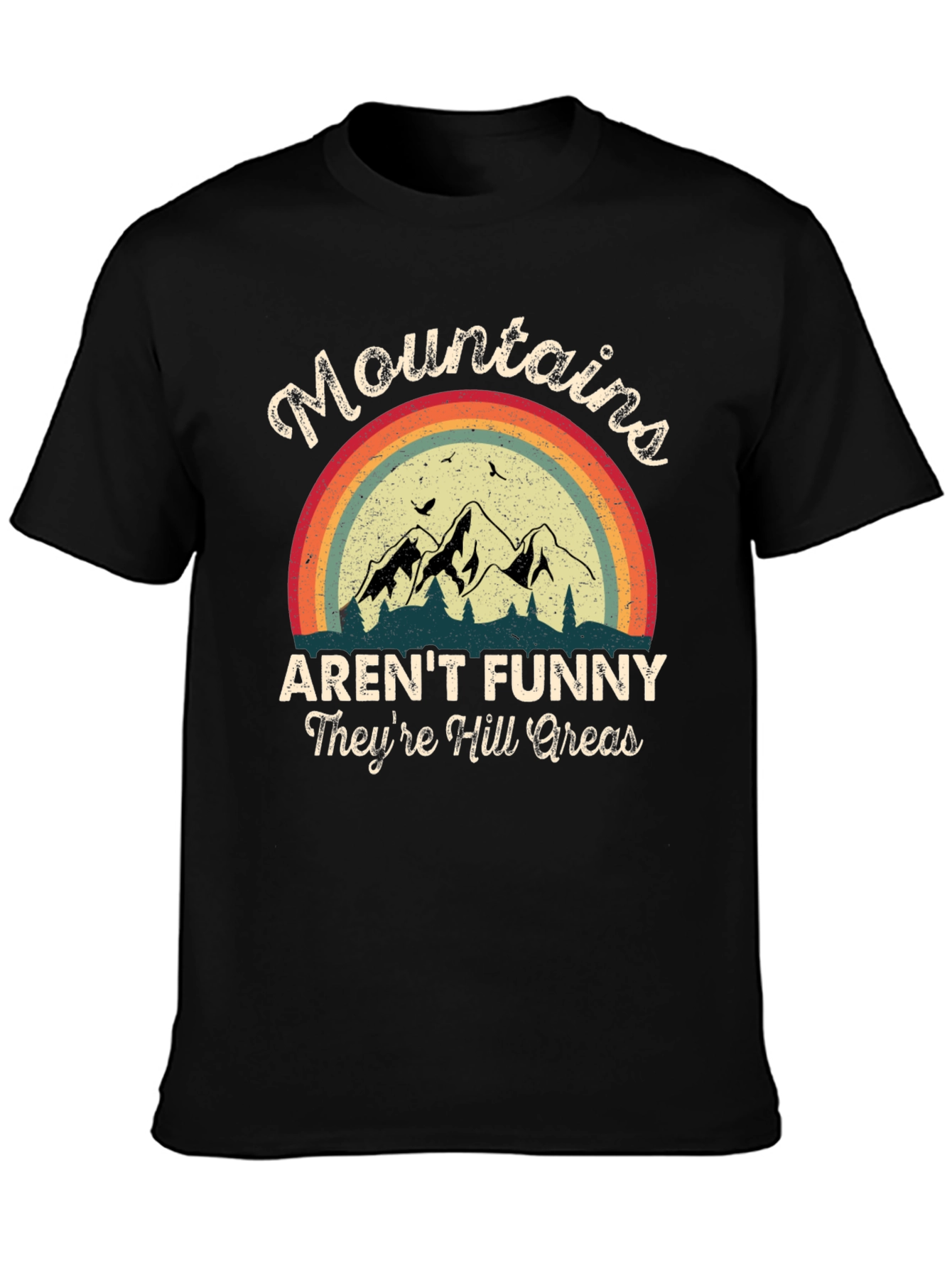 Funny Mountains Graphic T-Shirt