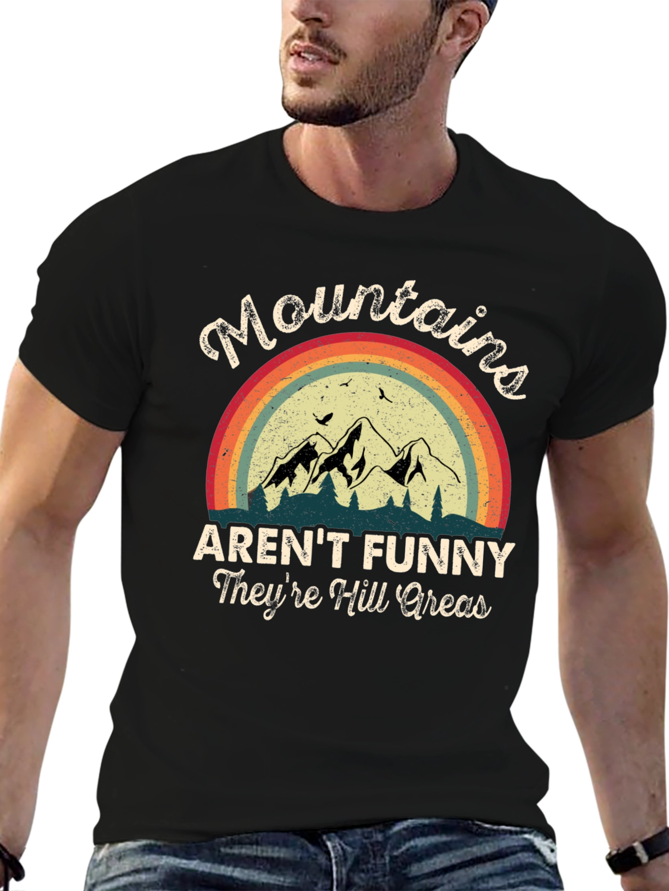 Funny Mountains Graphic T-Shirt
