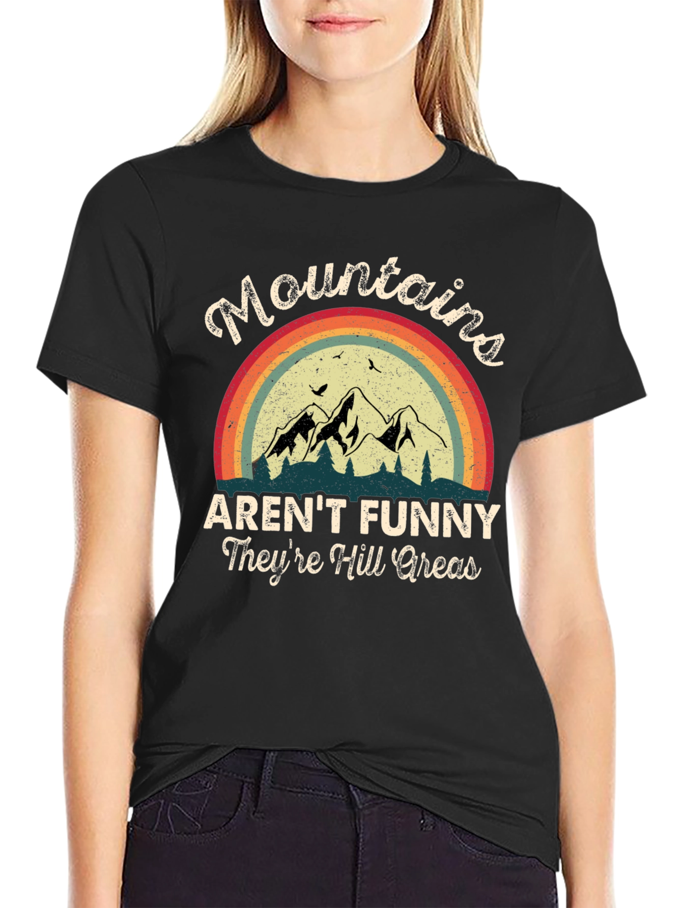 Funny Mountains Graphic T-Shirt