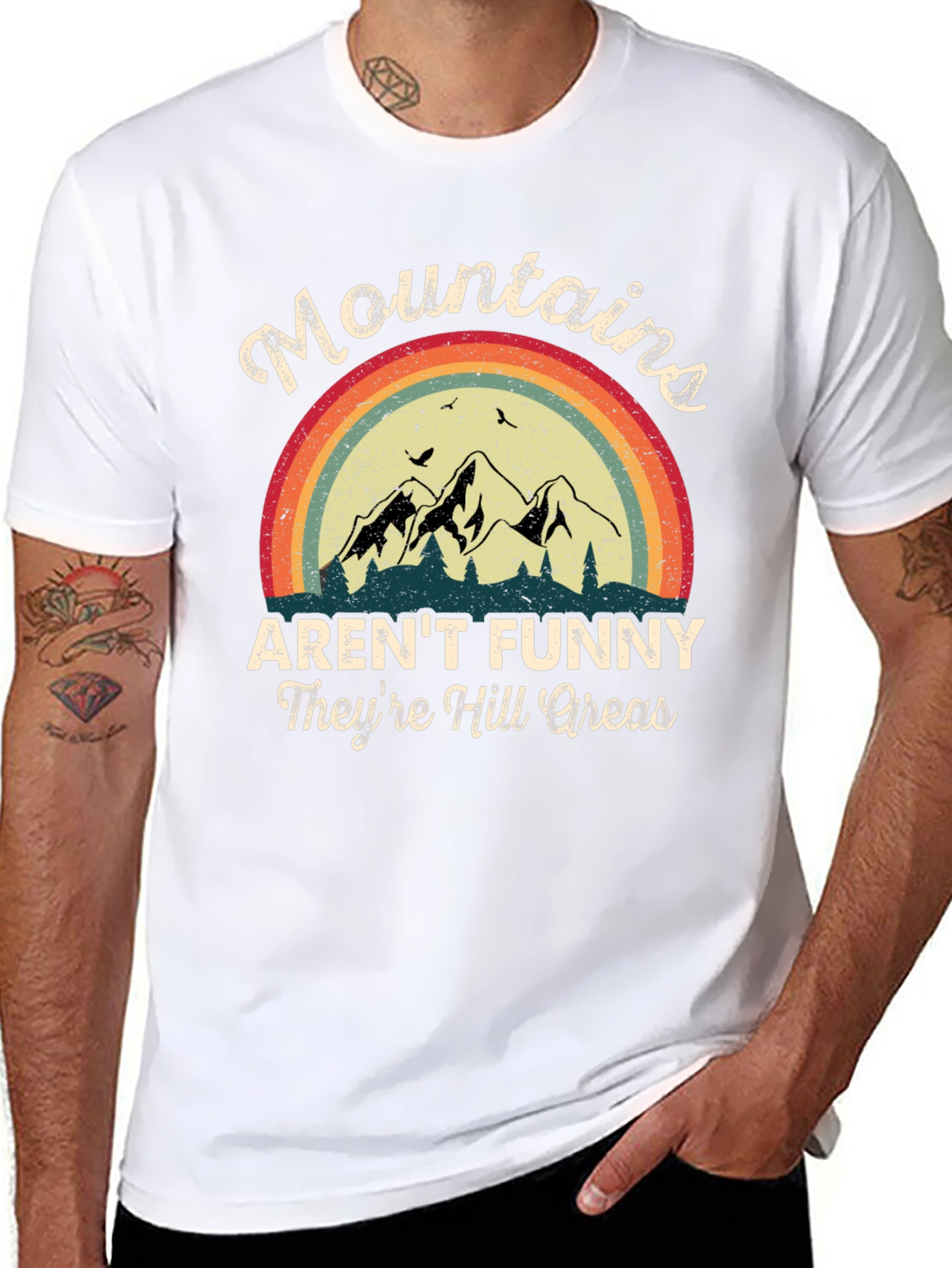 Funny Mountains Graphic T-Shirt
