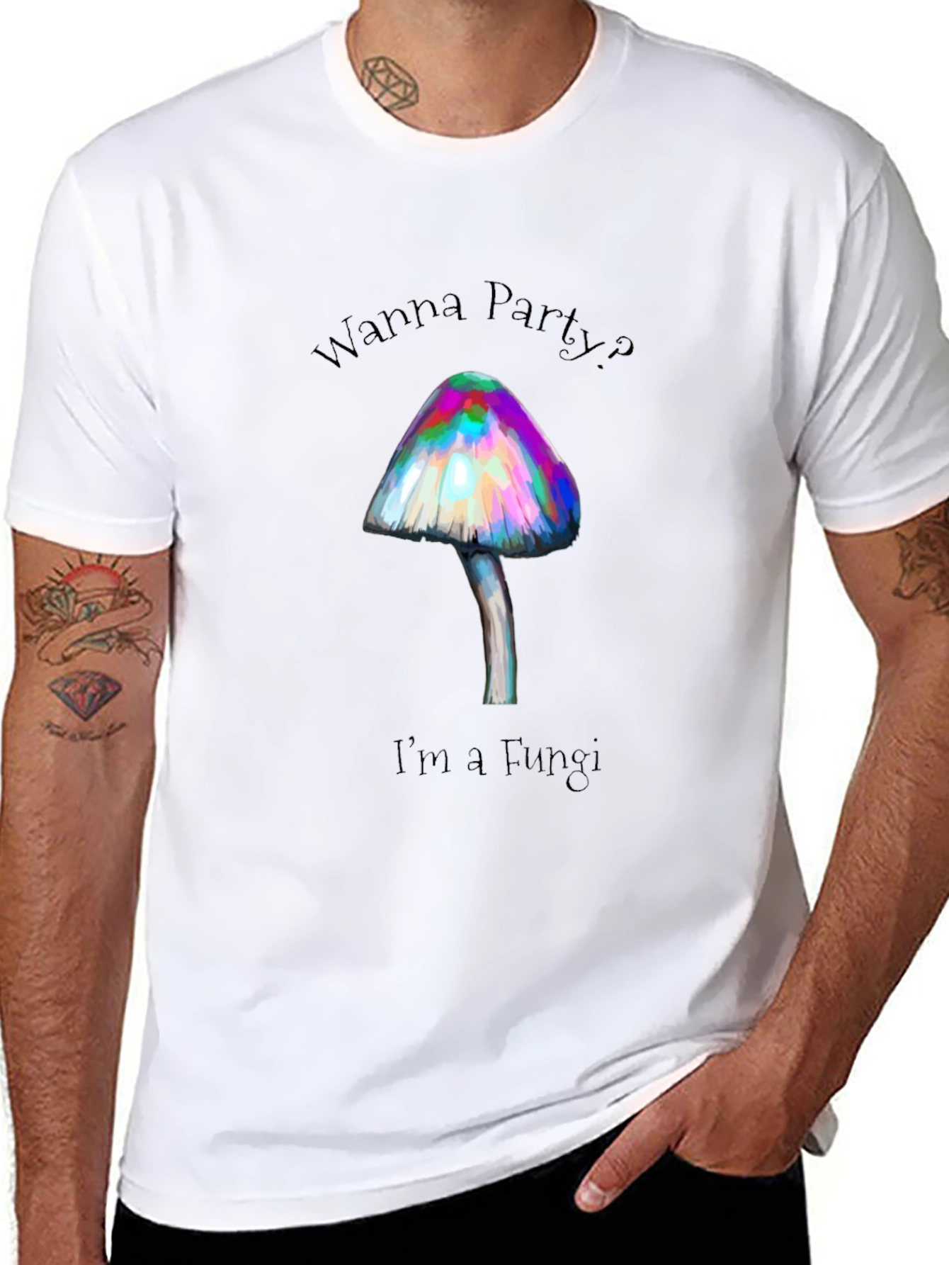 Wanna Party? Im a Fungi T-Shirt - Black