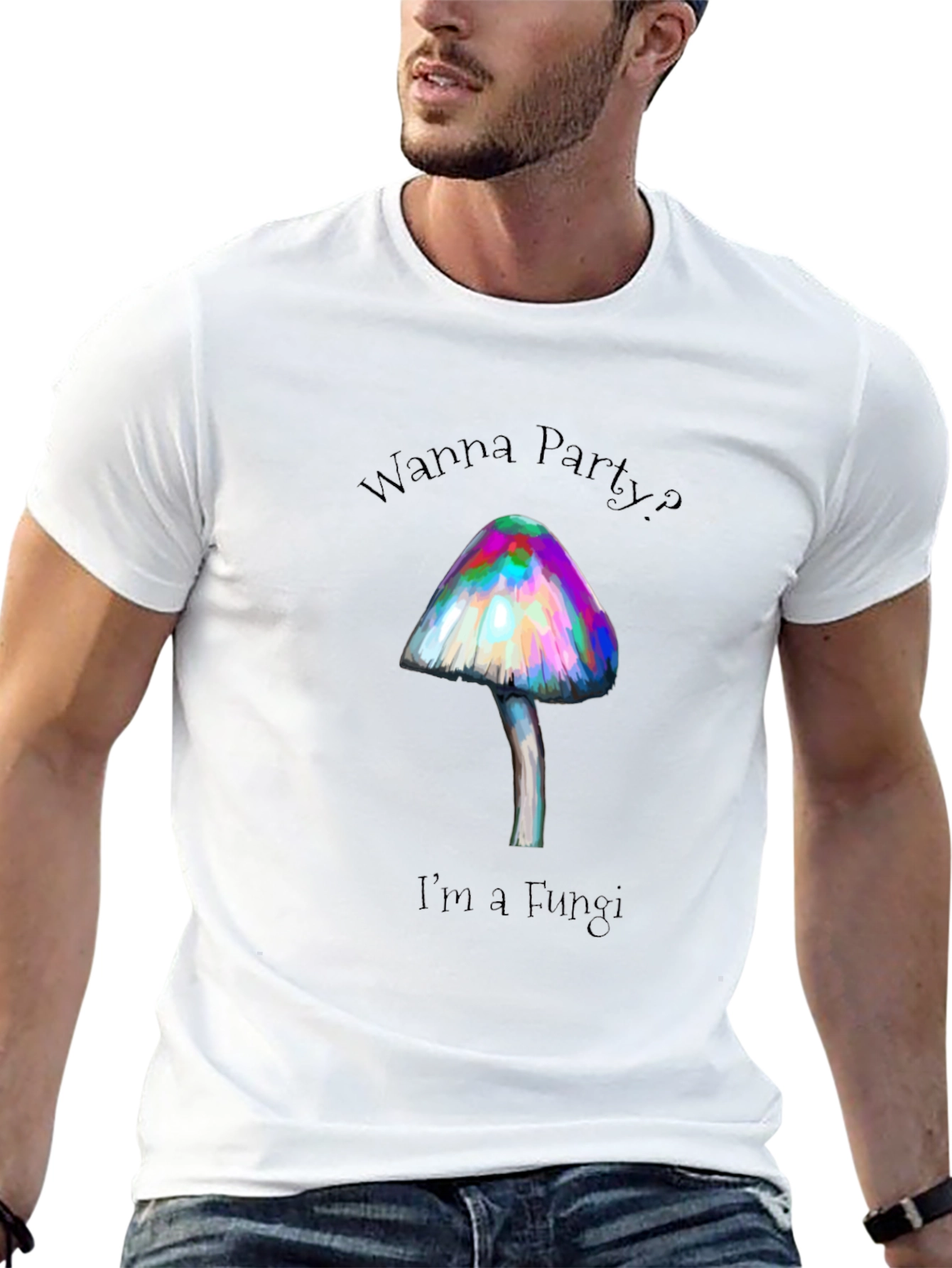 Wanna Party? Im a Fungi T-Shirt - Black