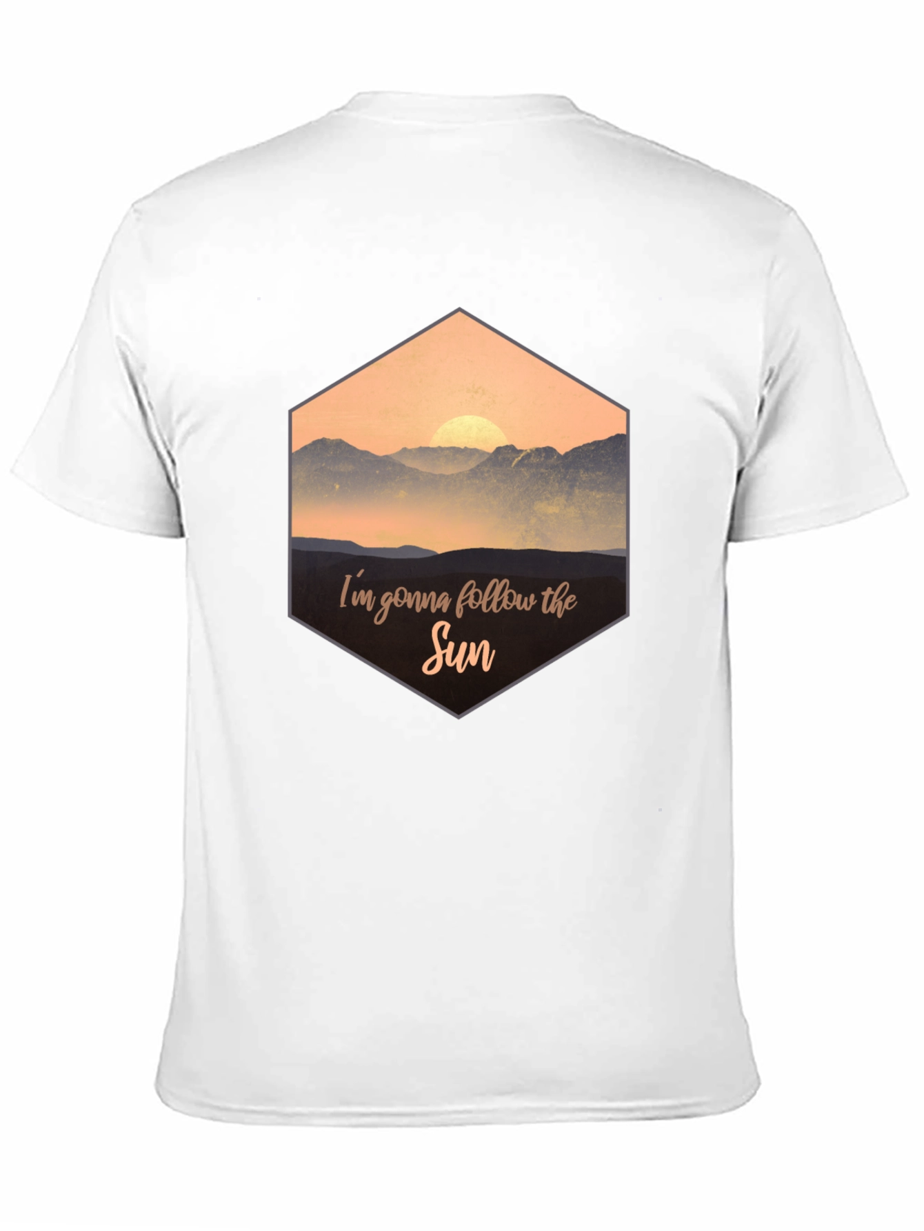 Sun Follower Graphic Tee - Black Cotton Blend T-Shirt
