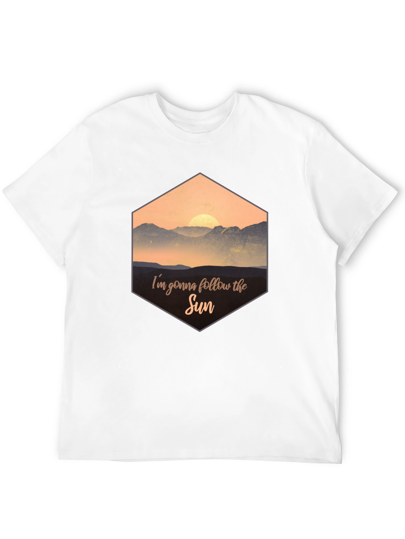 Sun Follower Graphic Tee - Black Cotton Blend T-Shirt
