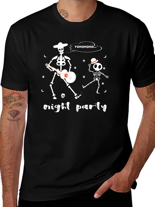 Night Party Skeleton Guitarist T-Shirt
