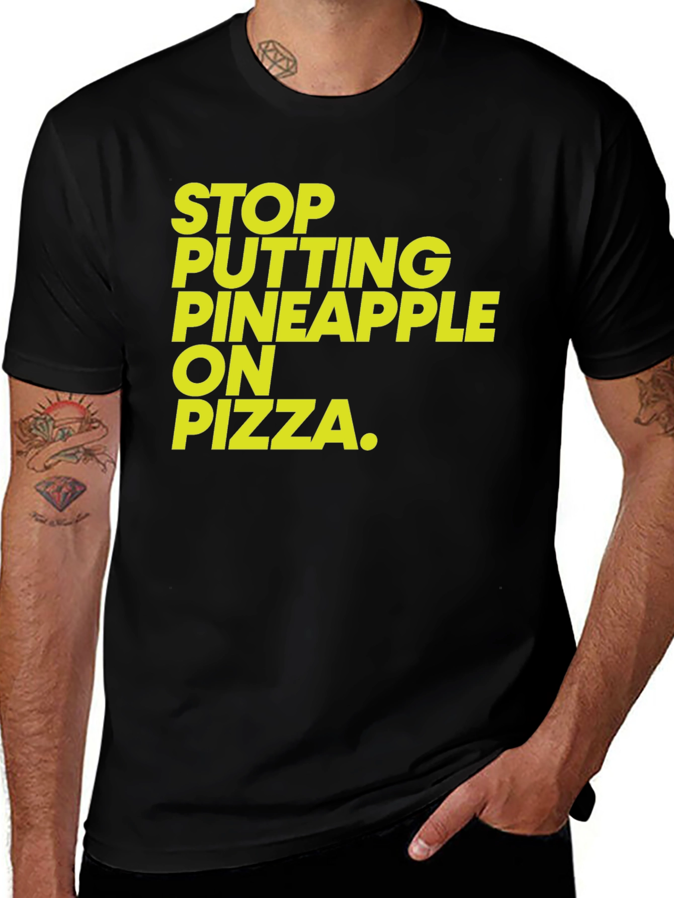 Stop Pineapple On Pizza Graphic Tee