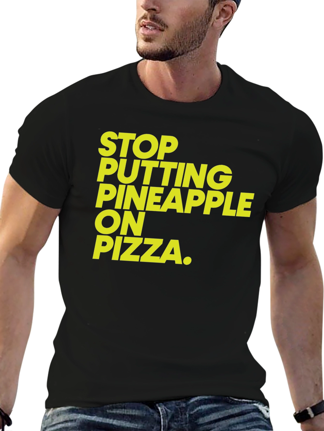 Stop Pineapple On Pizza Graphic Tee