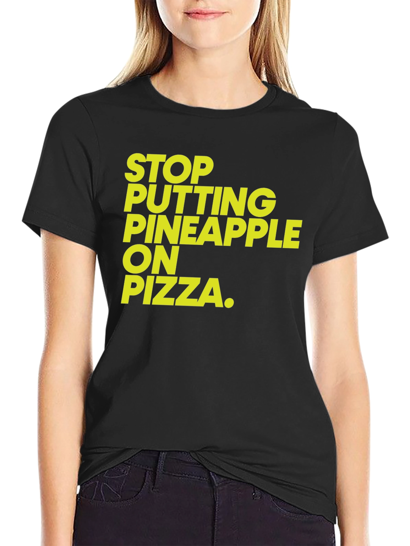 Stop Pineapple On Pizza Graphic Tee