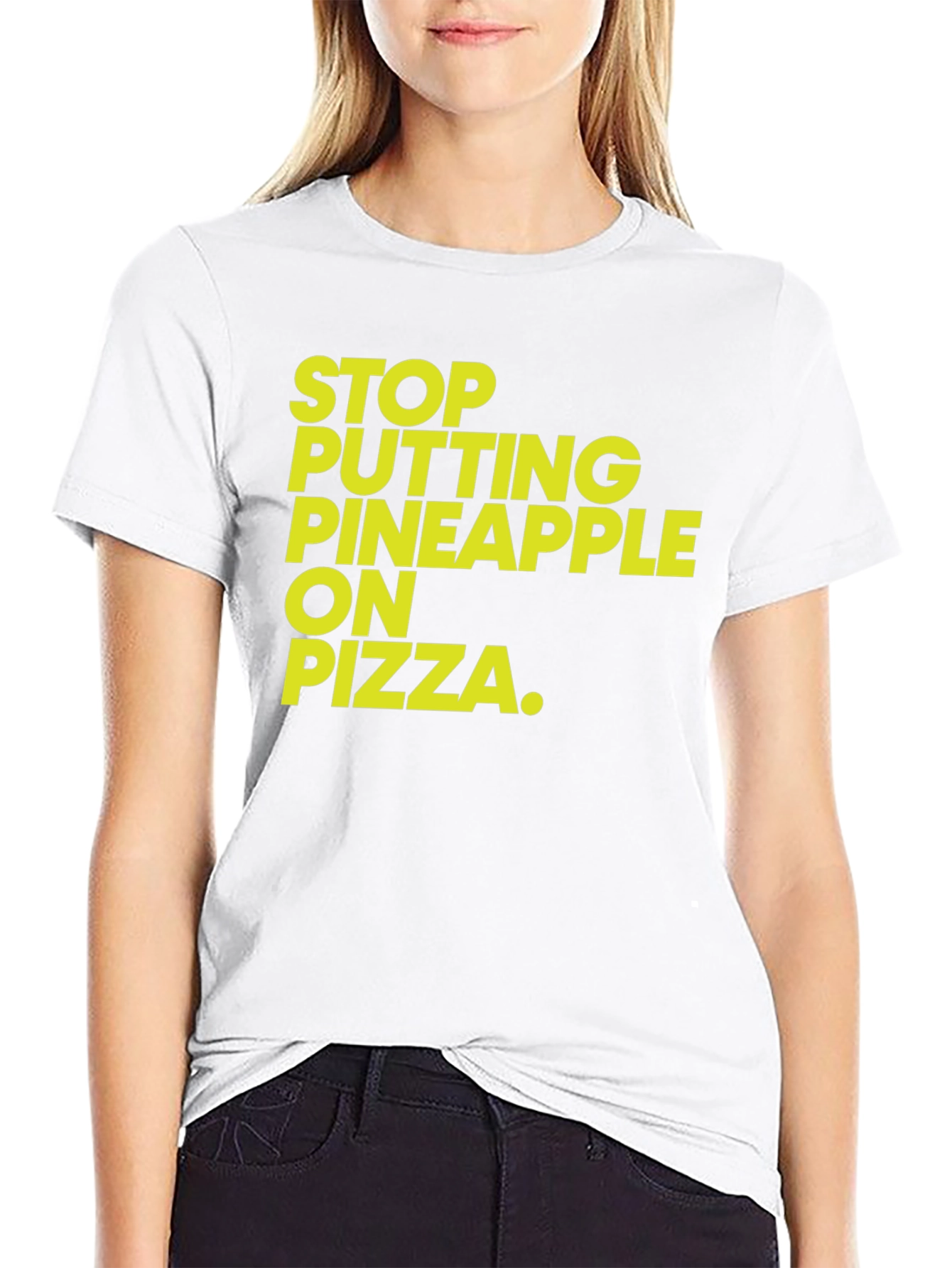 Stop Pineapple On Pizza Graphic Tee