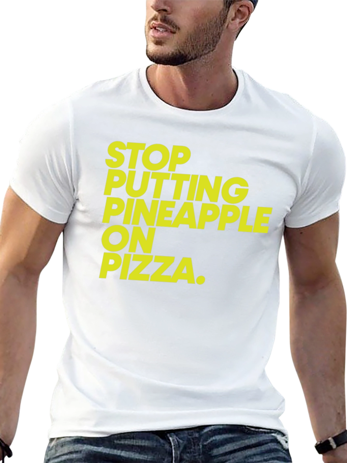 Stop Pineapple On Pizza Graphic Tee