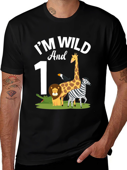 Im Wild and 1st Birthday Safari T-Shirt