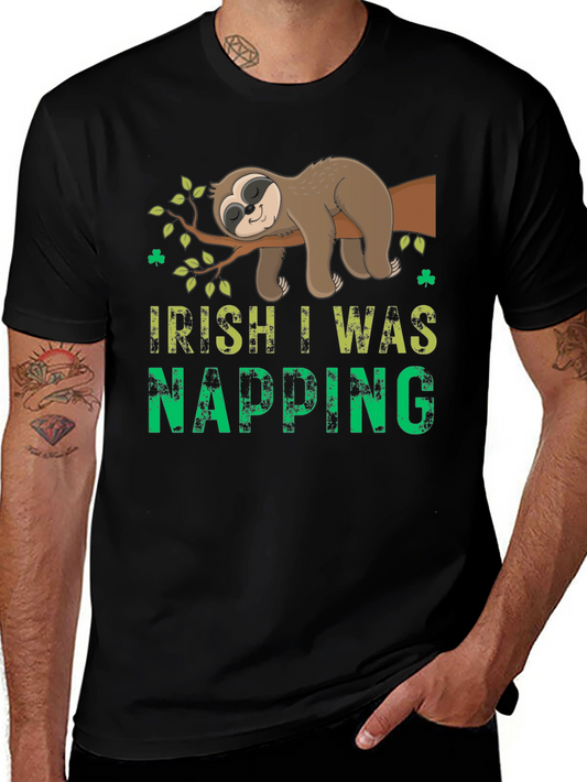 Irish I Was Napping Sloth Tee