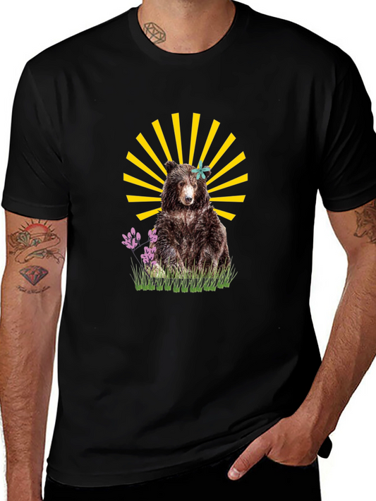 Bear Graphic T-Shirt - Black