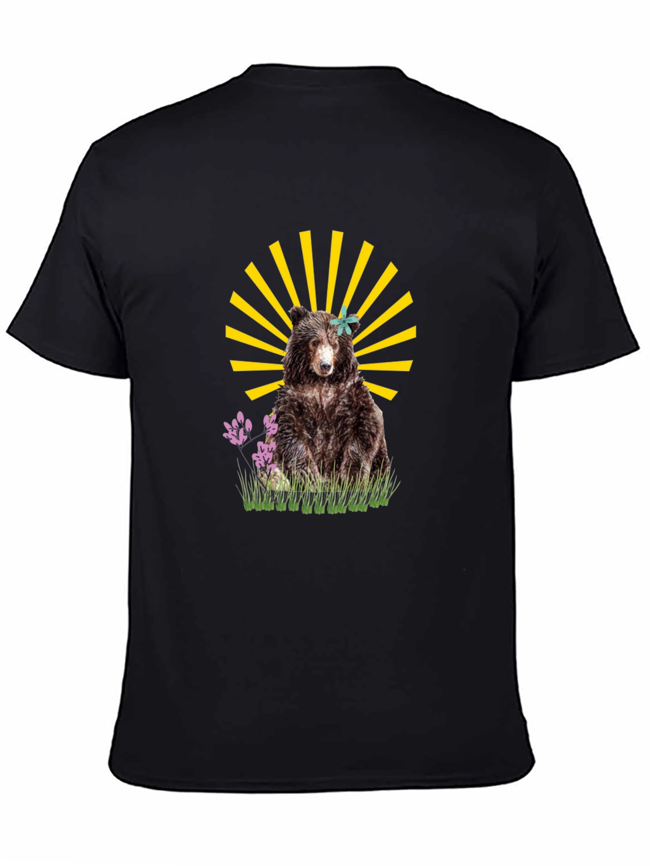 Bear Graphic T-Shirt - Black