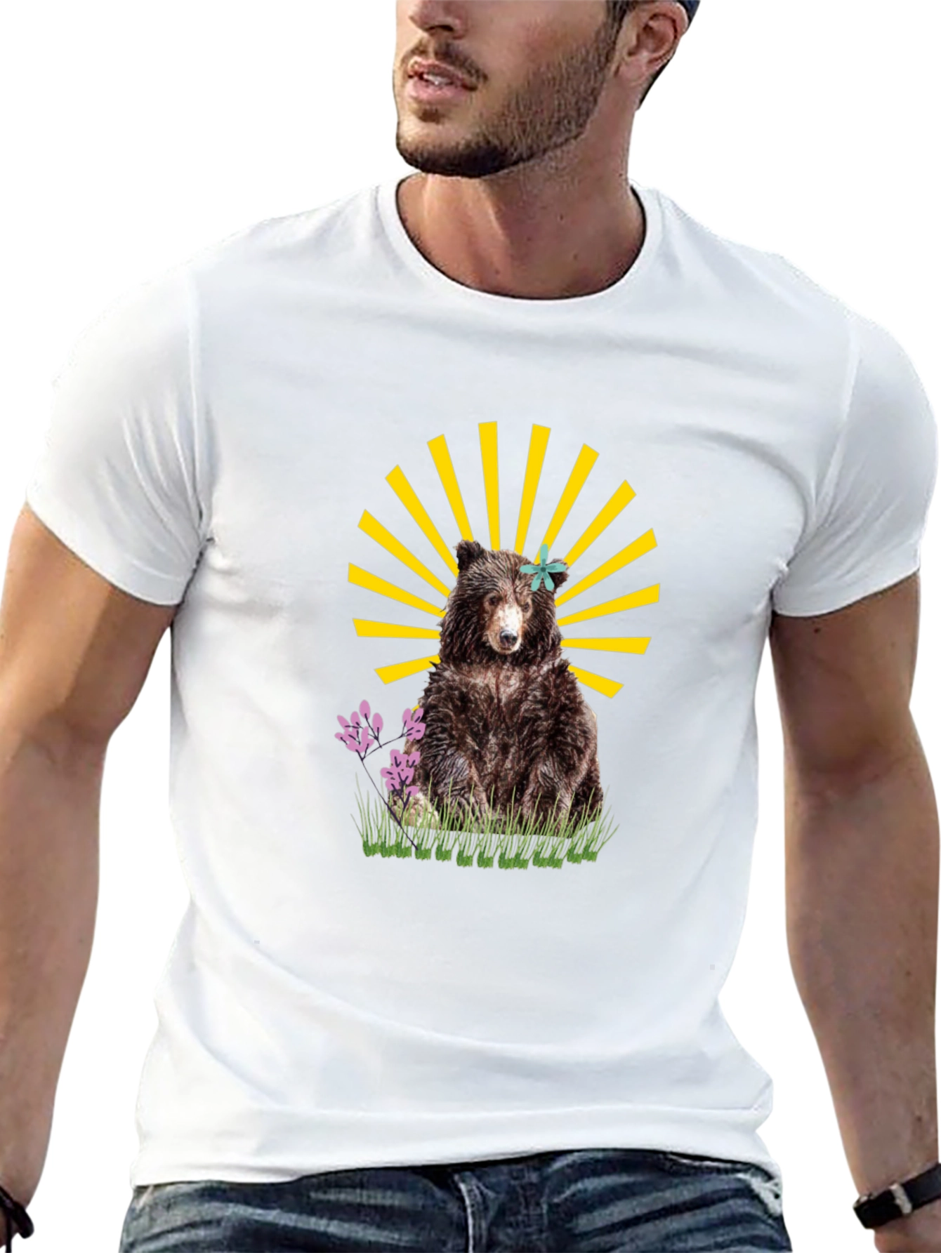 Bear Graphic T-Shirt - Black