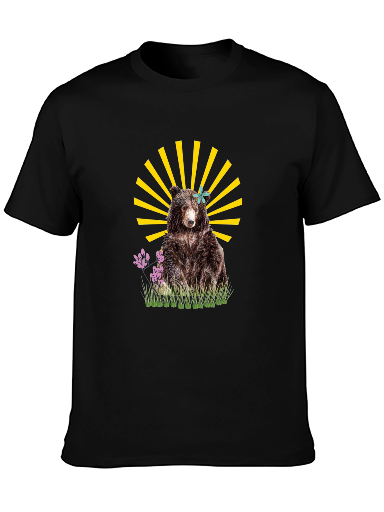 Bear Graphic T-Shirt - Black