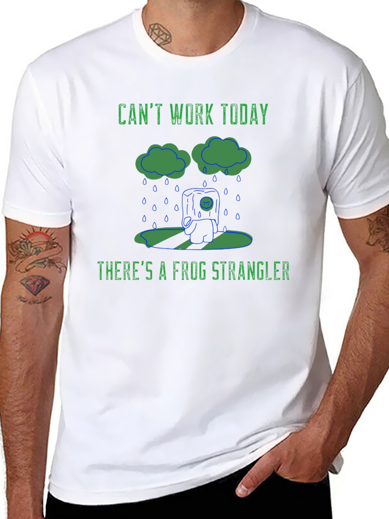 Funny Frog Strangler Graphic T-Shirt