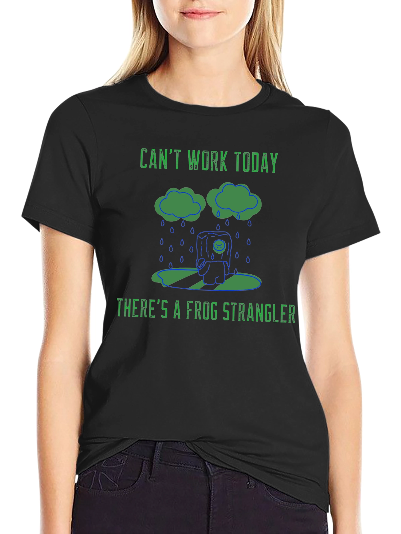 Funny Frog Strangler Graphic T-Shirt