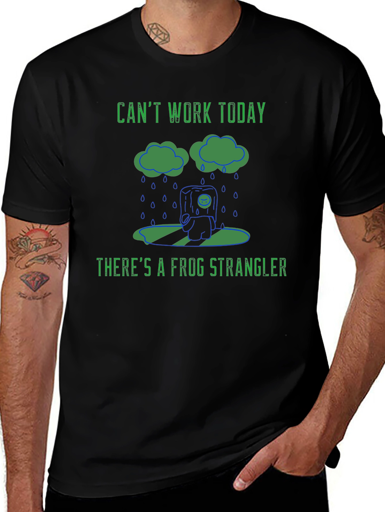 Funny Frog Strangler Graphic T-Shirt