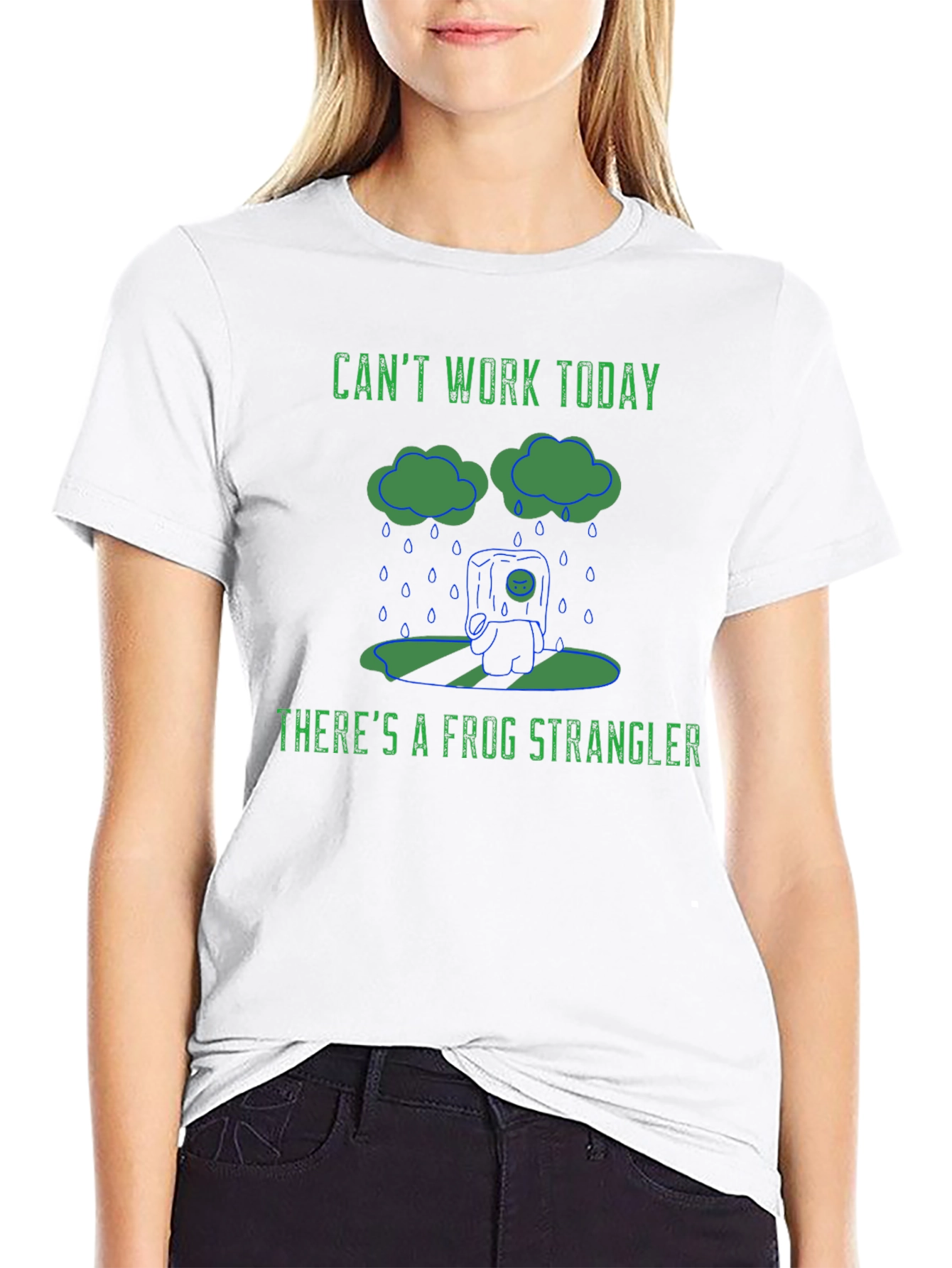 Funny Frog Strangler Graphic T-Shirt