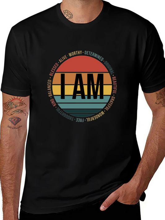 I AM Graphic Print Crew Neck T-Shirt